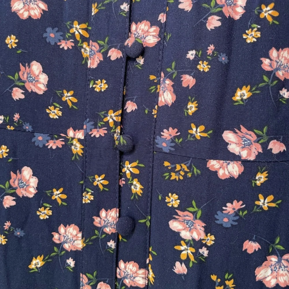 Floral Navy Midi Dress - Picture 4 of 5